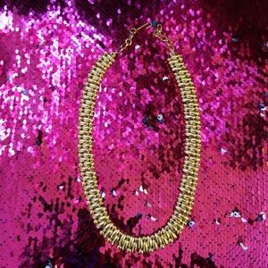Gold plated choke necklace